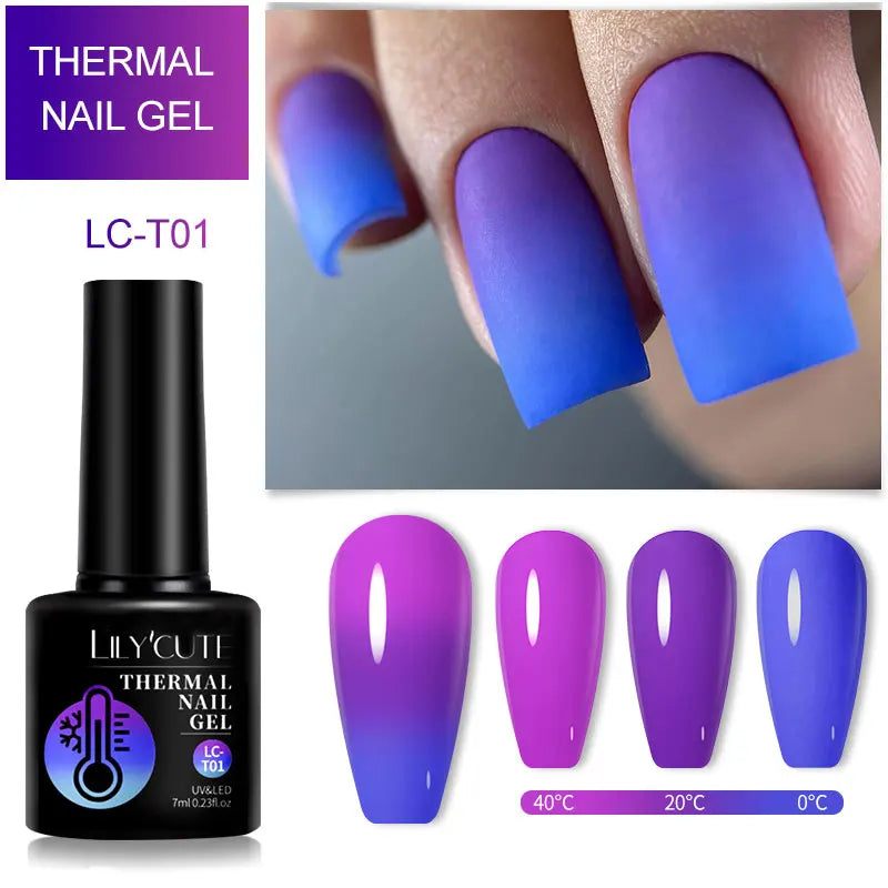 LILYCUTE Color Changing Thermal Gel Nail Polish