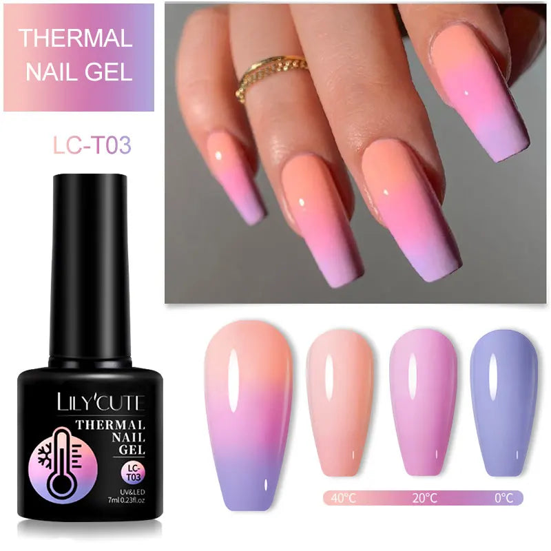 LILYCUTE Color Changing Thermal Gel Nail Polish