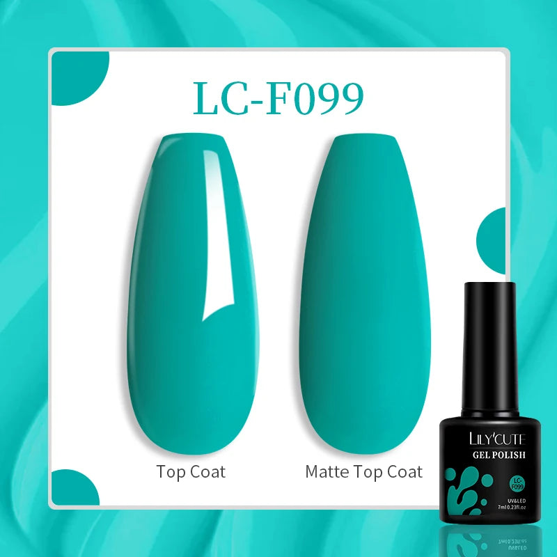 LILYCUTE 129 Colors 7ML Nail Gel Polish Set Soak Off UV LED Semi-Permanent Nail Art Varnishes