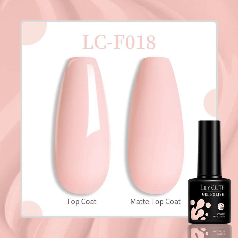 LILYCUTE 129 Colors 7ML Nail Gel Polish Set Soak Off UV LED Semi-Permanent Nail Art Varnishes