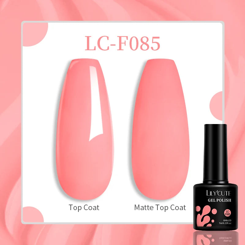 LILYCUTE 129 Colors 7ML Nail Gel Polish Set Soak Off UV LED Semi-Permanent Nail Art Varnishes