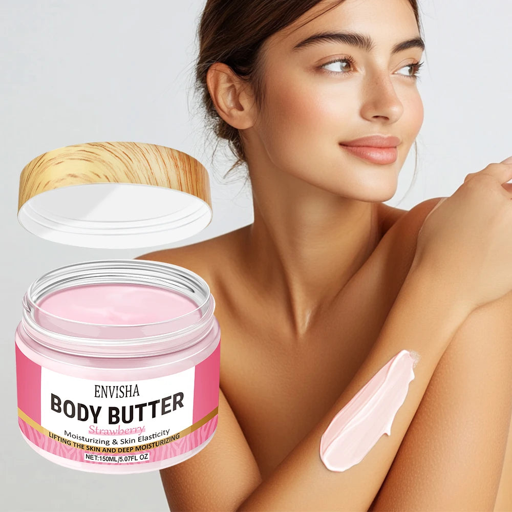 Skin Care Strawberry Body Butter Lotion – Whitening, Deeply Moisturizing, Brightening, Melanin Removal, Elasticity & Lifting Cream