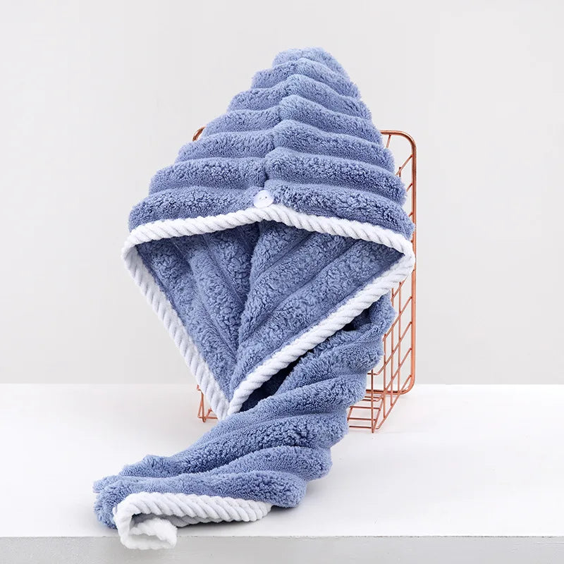Thickened Super Absorbent Dry Hair Cap – Quick Drying Headscarf Towel for Women