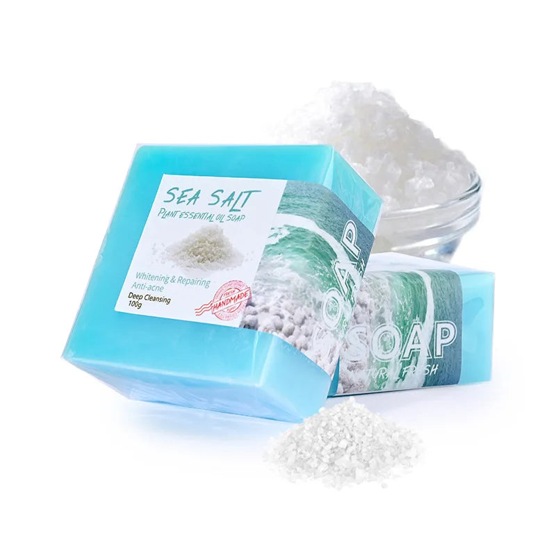 Natural Sea Salt Soap with Organic Goat Milk – 3.5 oz for All Skin Types, Body, Face & Hand Cleansing Skincare