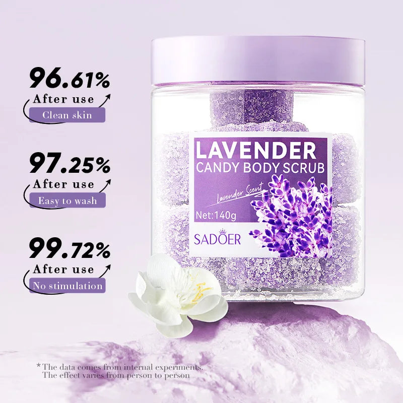 SADOER Rose, Lavender & Avocado Body Scrub – Moisturizing & Exfoliating Face and Body Cream for Smooth, Radiant Skin