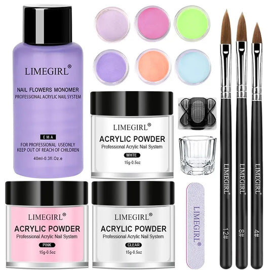 Acrylic Nail Kit Powder & Liquid Monomer for Extensions & Dipping