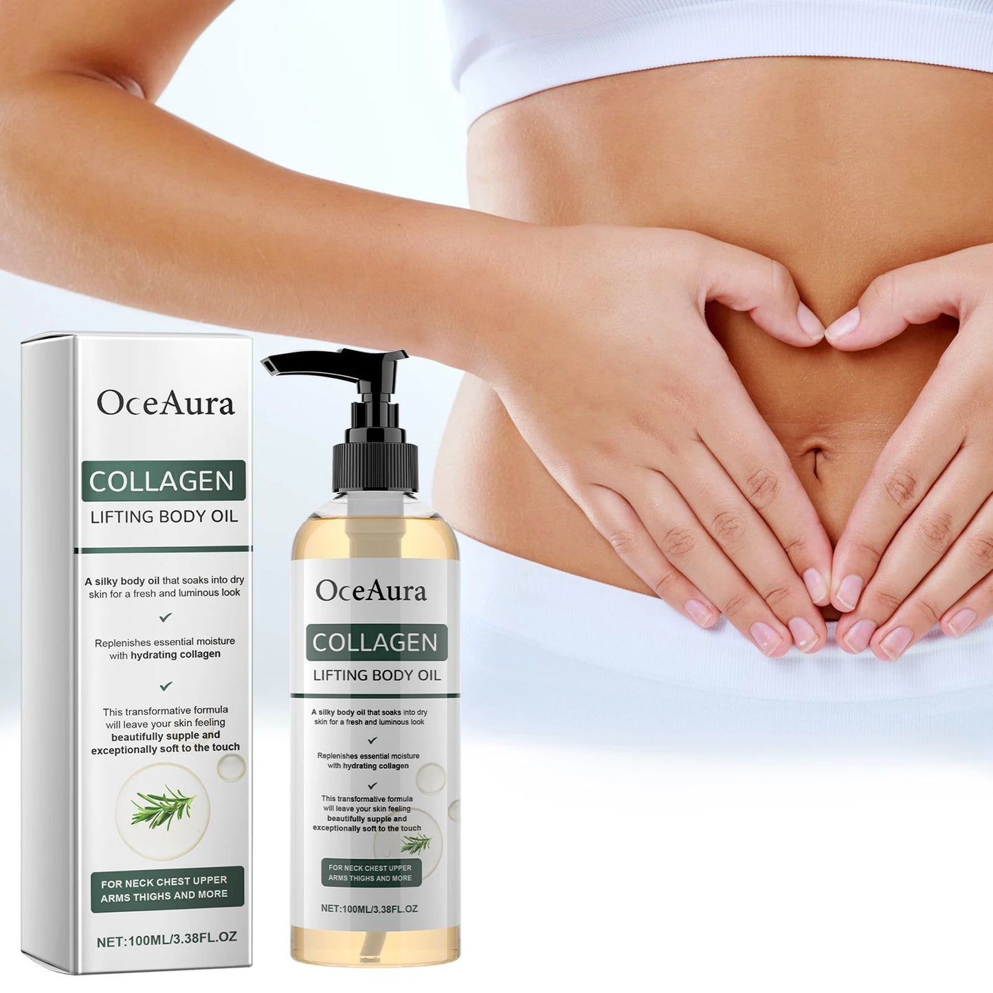 OceAura Collagen Body Oil Moisturizing for Dry Skin