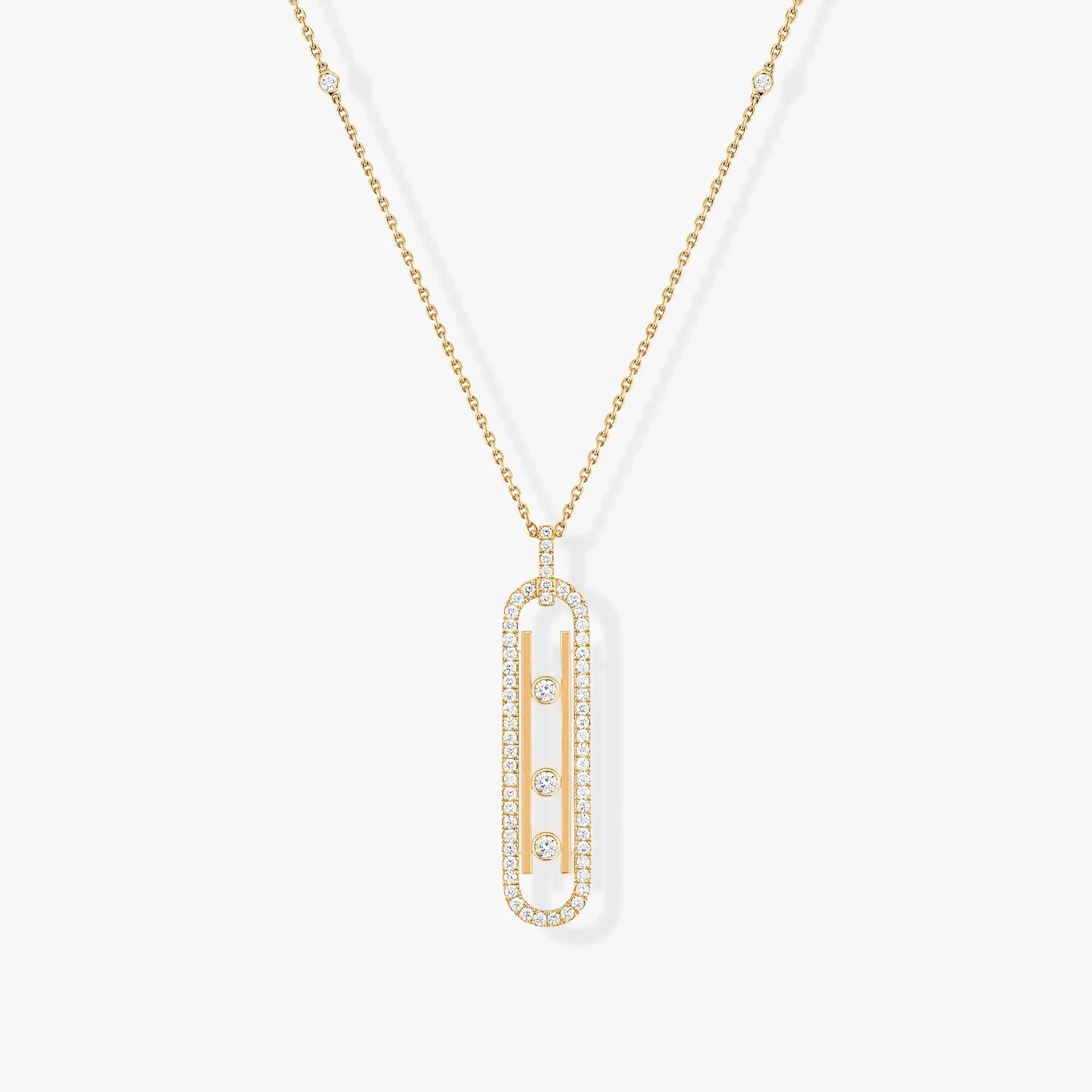 925 Silver Women White & Rose Gold Small Pendant