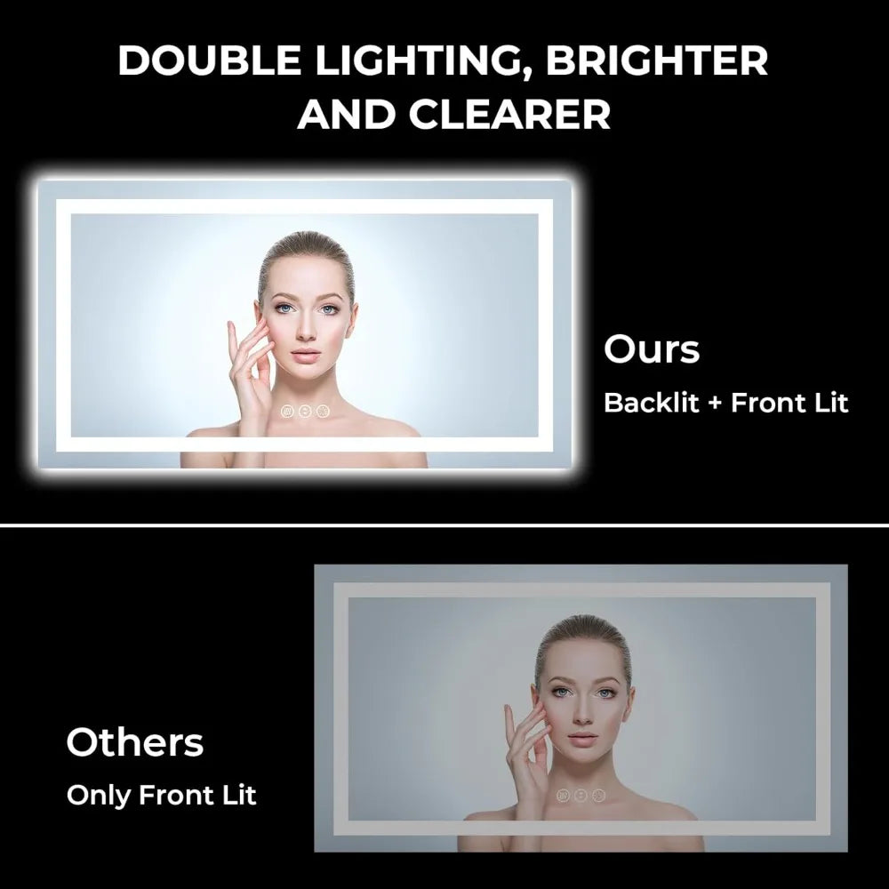 60" x 36" LED Bathroom Mirror