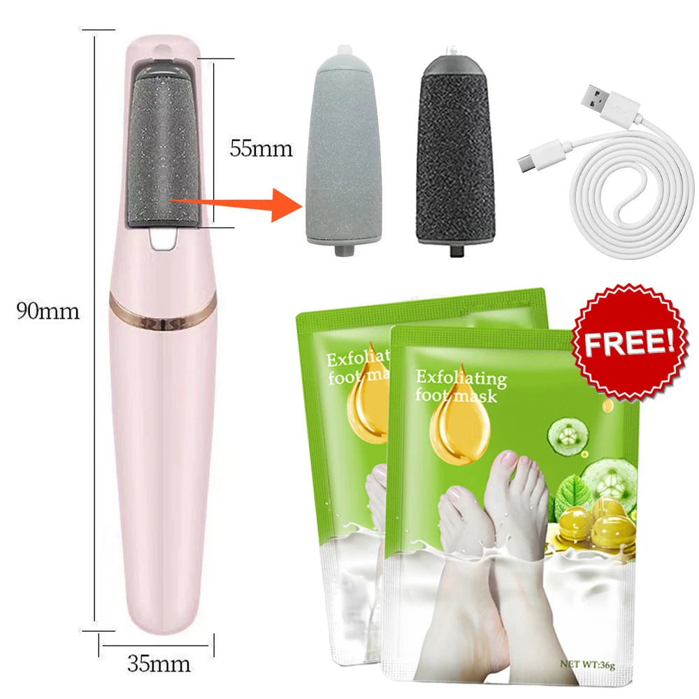Electric Foot File Grinder – Callus & Dead Skin Remover, SPA Exfoliating Tool for Hard, Cracked Skin Care