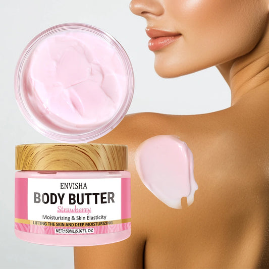 Skin Care Strawberry Body Butter Lotion – Whitening, Deeply Moisturizing, Brightening, Melanin Removal, Elasticity & Lifting Cream