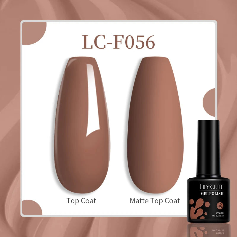 LILYCUTE 129 Colors 7ML Nail Gel Polish Set Soak Off UV LED Semi-Permanent Nail Art Varnishes