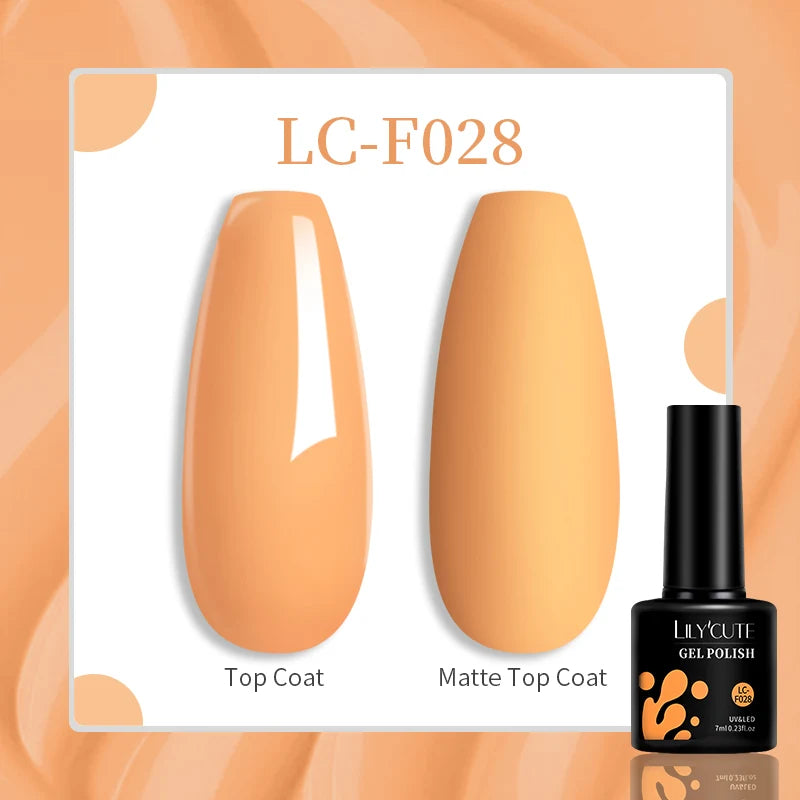 LILYCUTE 129 Colors 7ML Nail Gel Polish Set Soak Off UV LED Semi-Permanent Nail Art Varnishes
