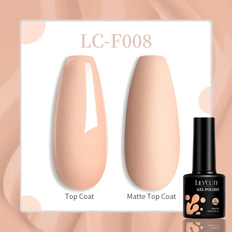 LILYCUTE 129 Colors 7ML Nail Gel Polish Set Soak Off UV LED Semi-Permanent Nail Art Varnishes