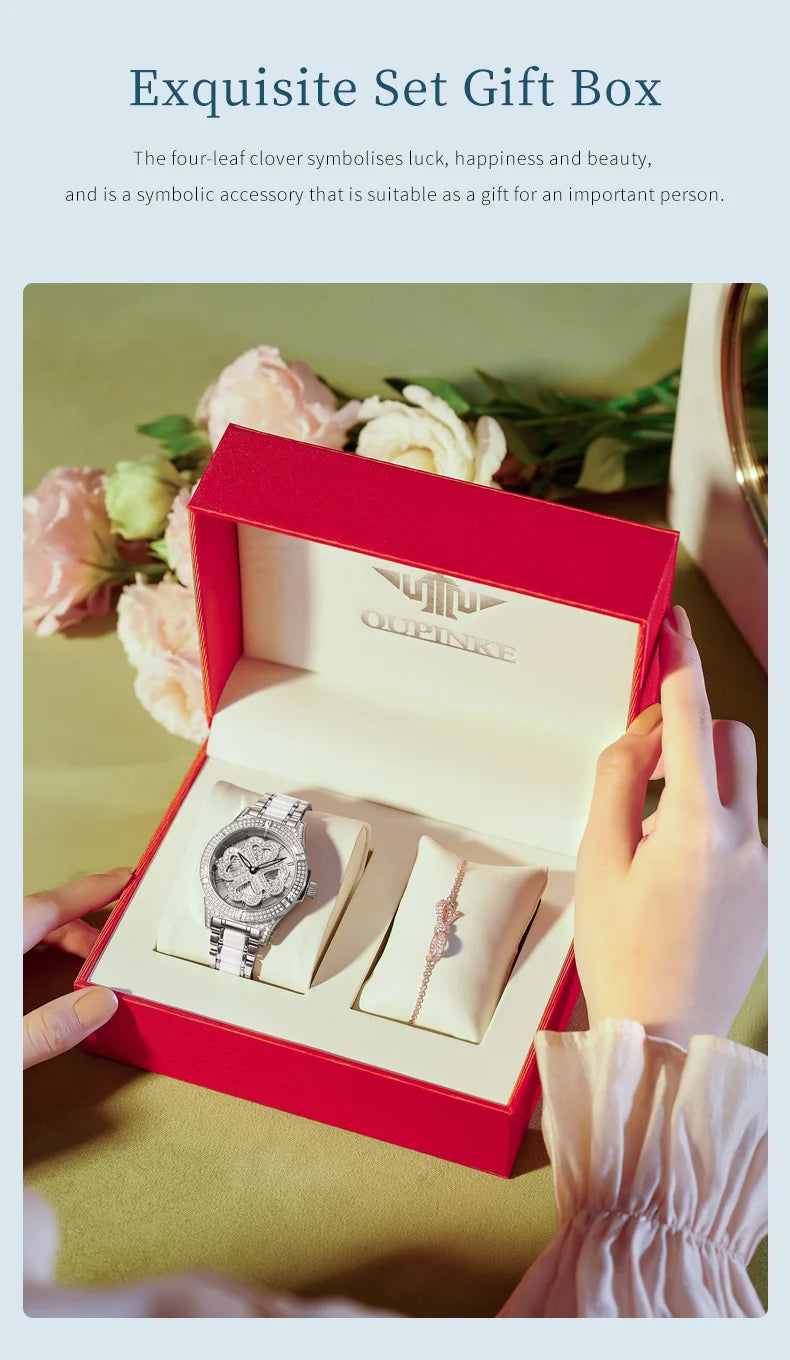 OUPINKE 3279 Women's Luxury Automatic Mechanical Watch
