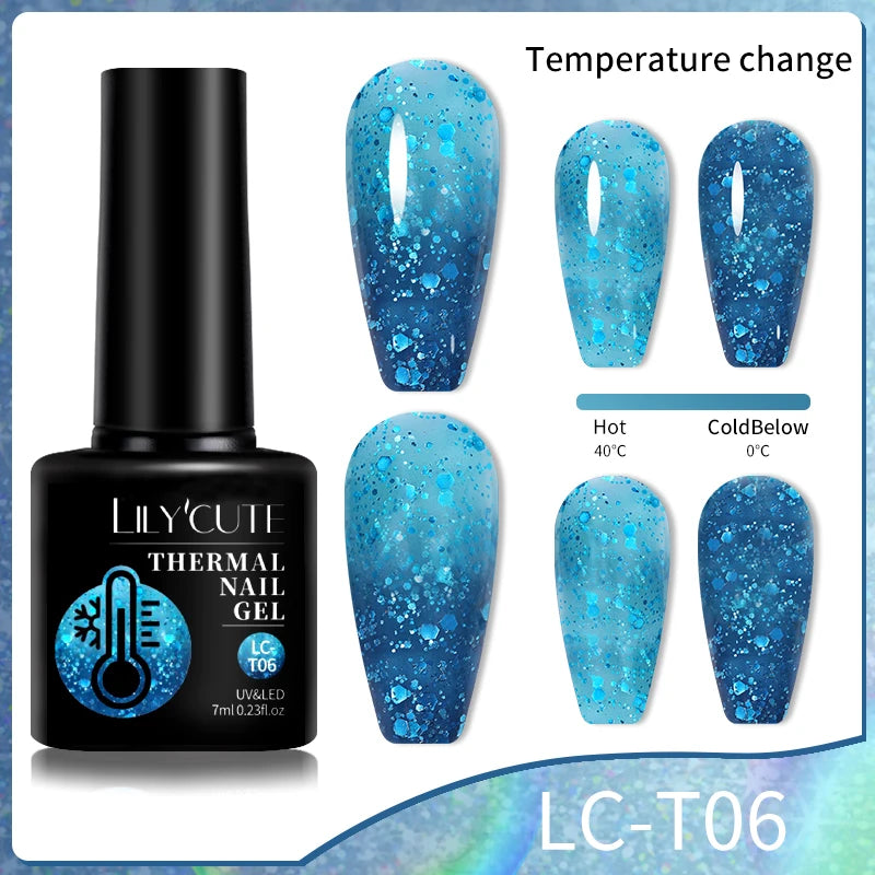 LILYCUTE Color Changing Thermal Gel Nail Polish