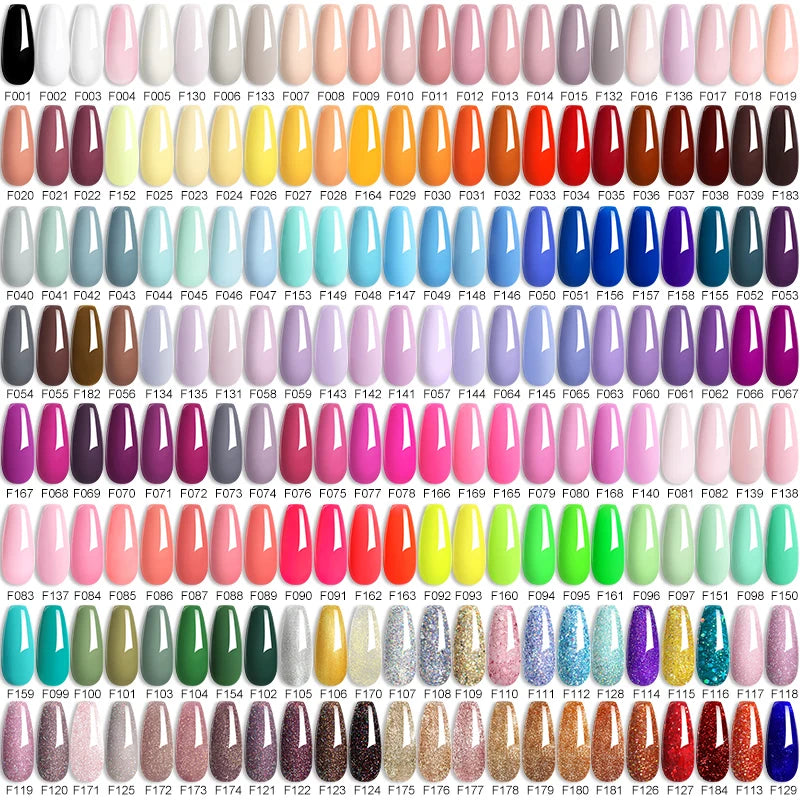LILYCUTE 129 Colors 7ML Nail Gel Polish Set Soak Off UV LED Semi-Permanent Nail Art Varnishes