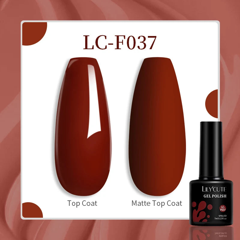 LILYCUTE 129 Colors 7ML Nail Gel Polish Set Soak Off UV LED Semi-Permanent Nail Art Varnishes