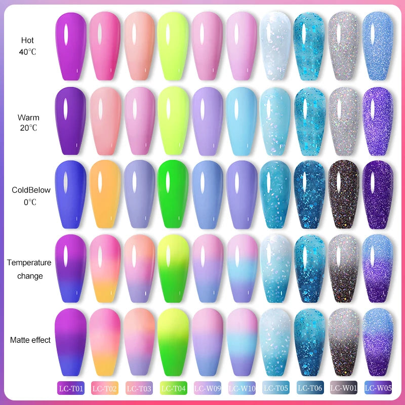 LILYCUTE Color Changing Thermal Gel Nail Polish