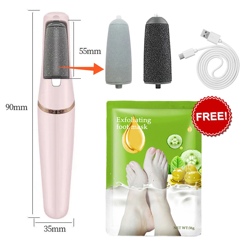 Electric Foot File Grinder – Callus & Dead Skin Remover, SPA Exfoliating Tool for Hard, Cracked Skin Care