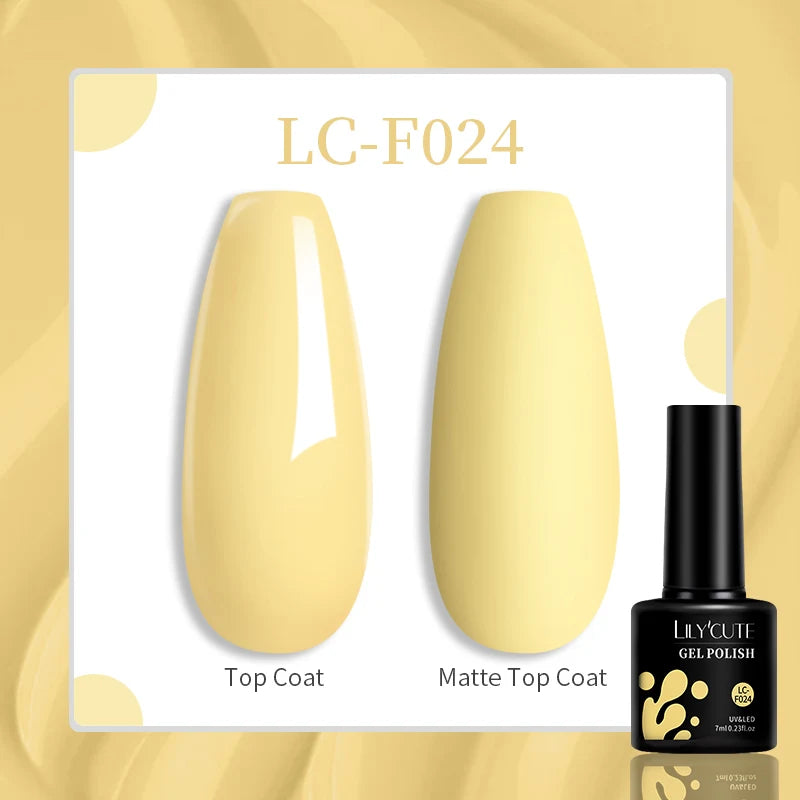LILYCUTE 129 Colors 7ML Nail Gel Polish Set Soak Off UV LED Semi-Permanent Nail Art Varnishes