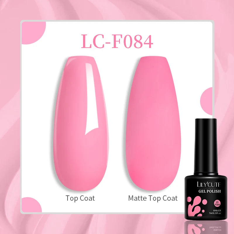 LILYCUTE 129 Colors 7ML Nail Gel Polish Set Soak Off UV LED Semi-Permanent Nail Art Varnishes