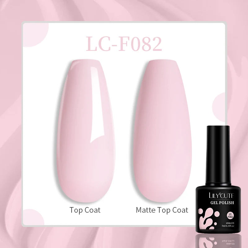 LILYCUTE 129 Colors 7ML Nail Gel Polish Set Soak Off UV LED Semi-Permanent Nail Art Varnishes