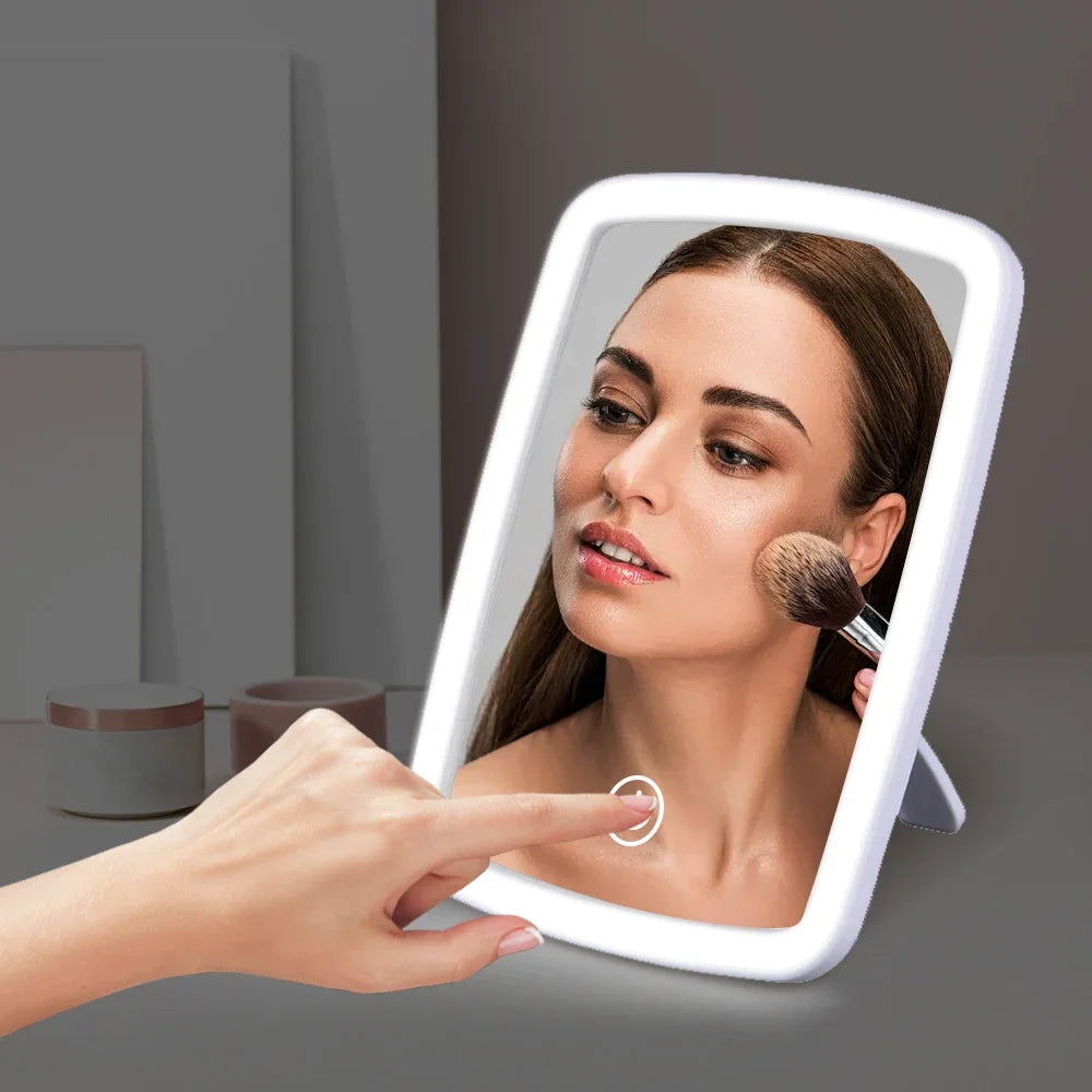 LED Makeup Mirror with Folding Stand