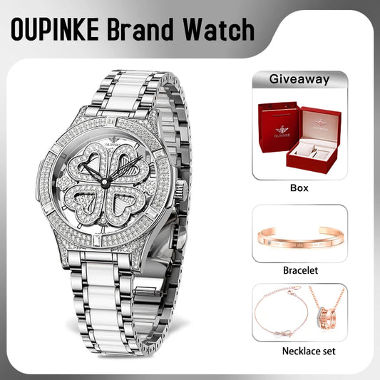 OUPINKE 3279 Women's Luxury Automatic Mechanical Watch