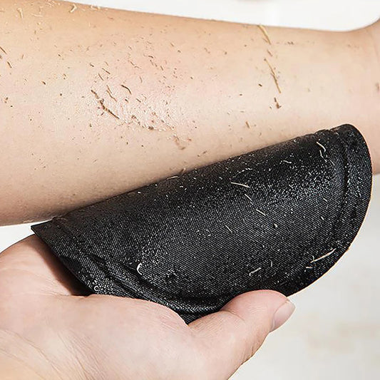 Black Body Exfoliating Shower Brush – Painless Dead Skin Remover with Circular Design, PVA Bath Towel for Smooth Skin