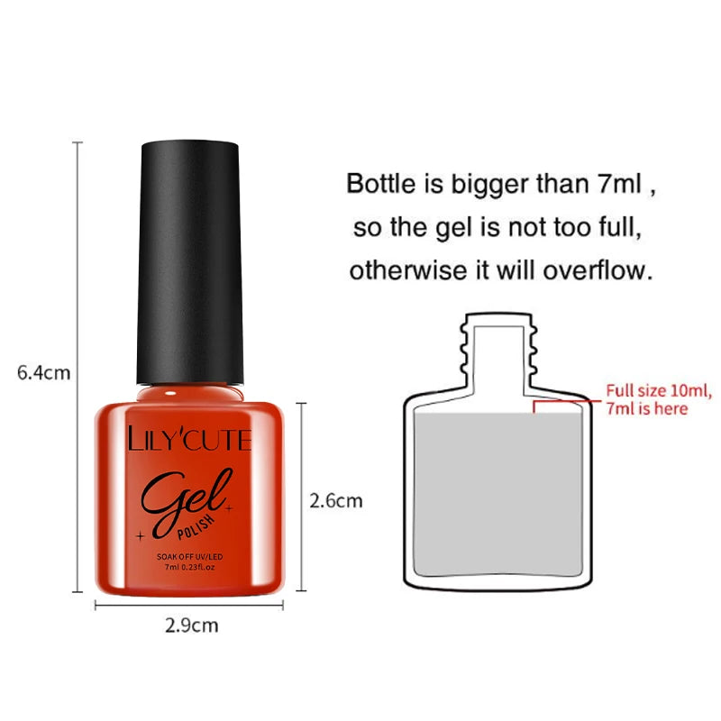 LILYCUTE 10PCS Gel Nail Polish Set, Brown Earth & Coffee Color Series, Semi-Permanent UV LED Soak Off Nail Gel