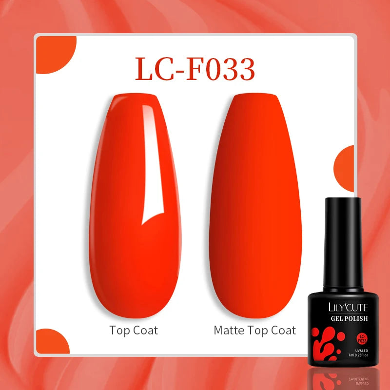LILYCUTE 129 Colors 7ML Nail Gel Polish Set Soak Off UV LED Semi-Permanent Nail Art Varnishes