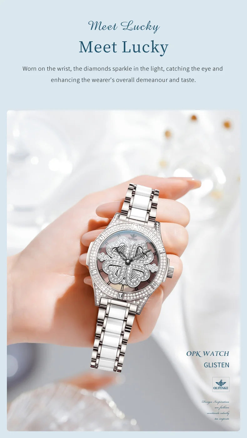 OUPINKE 3279 Women's Luxury Automatic Mechanical Watch