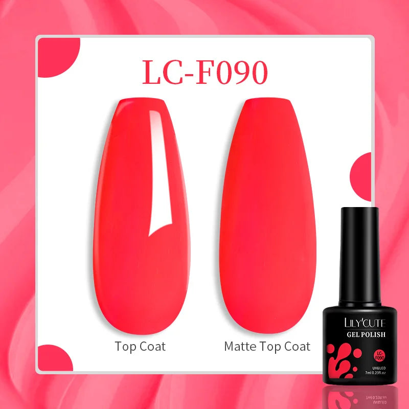 LILYCUTE 129 Colors 7ML Nail Gel Polish Set Soak Off UV LED Semi-Permanent Nail Art Varnishes