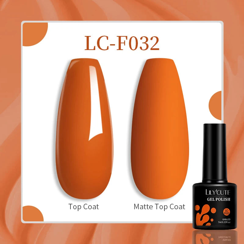LILYCUTE 129 Colors 7ML Nail Gel Polish Set Soak Off UV LED Semi-Permanent Nail Art Varnishes