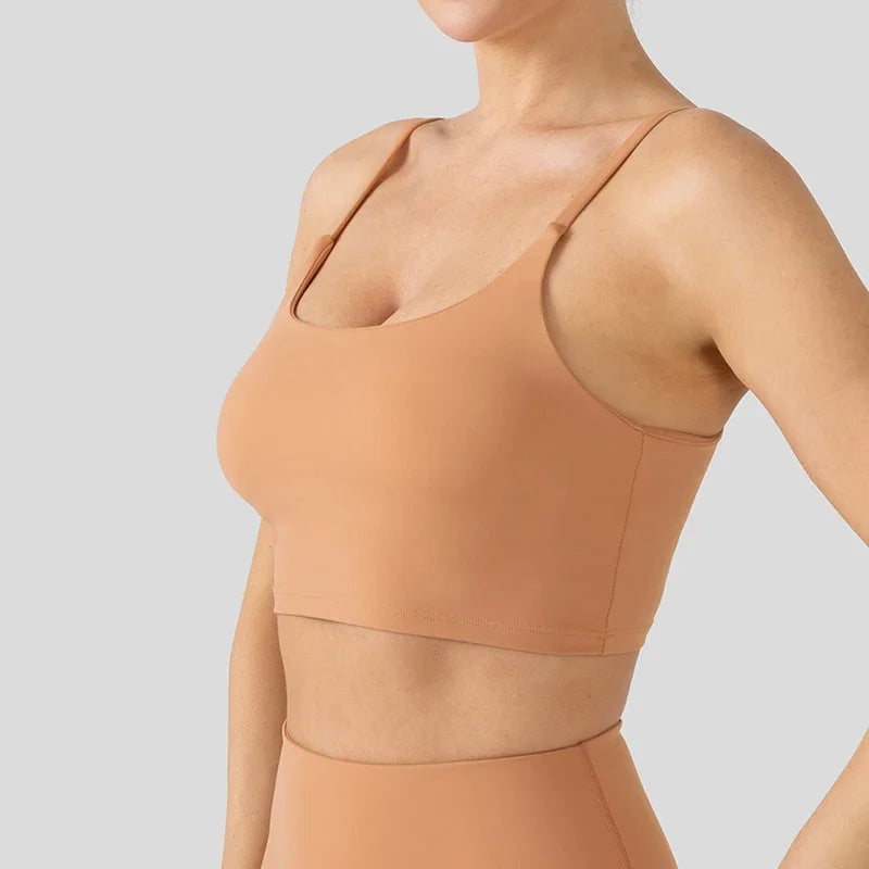 Tight-Fit Sports Bra for Women – Elastic, Removable Chest Cushion, Ideal for Gym & Yoga