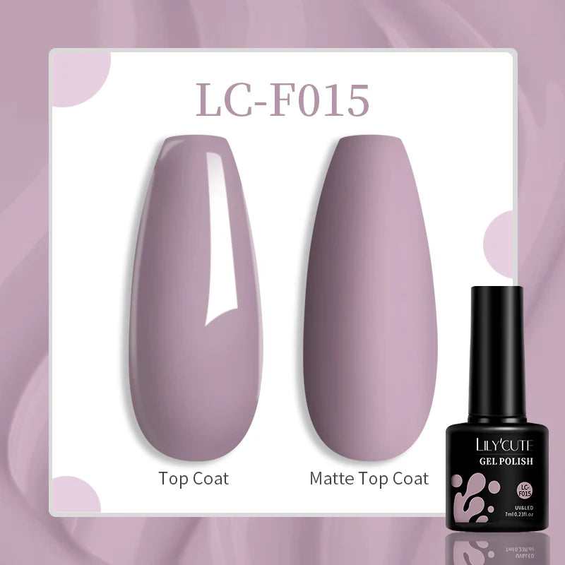 LILYCUTE 129 Colors 7ML Nail Gel Polish Set Soak Off UV LED Semi-Permanent Nail Art Varnishes