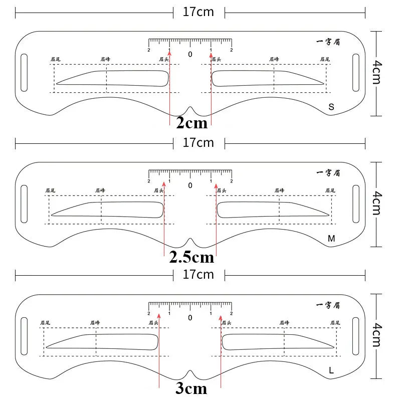 Reusable Eyebrow Stencil Set
