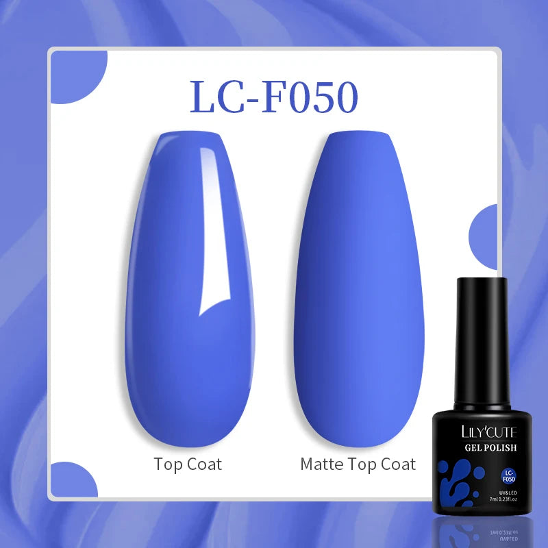 LILYCUTE 129 Colors 7ML Nail Gel Polish Set Soak Off UV LED Semi-Permanent Nail Art Varnishes