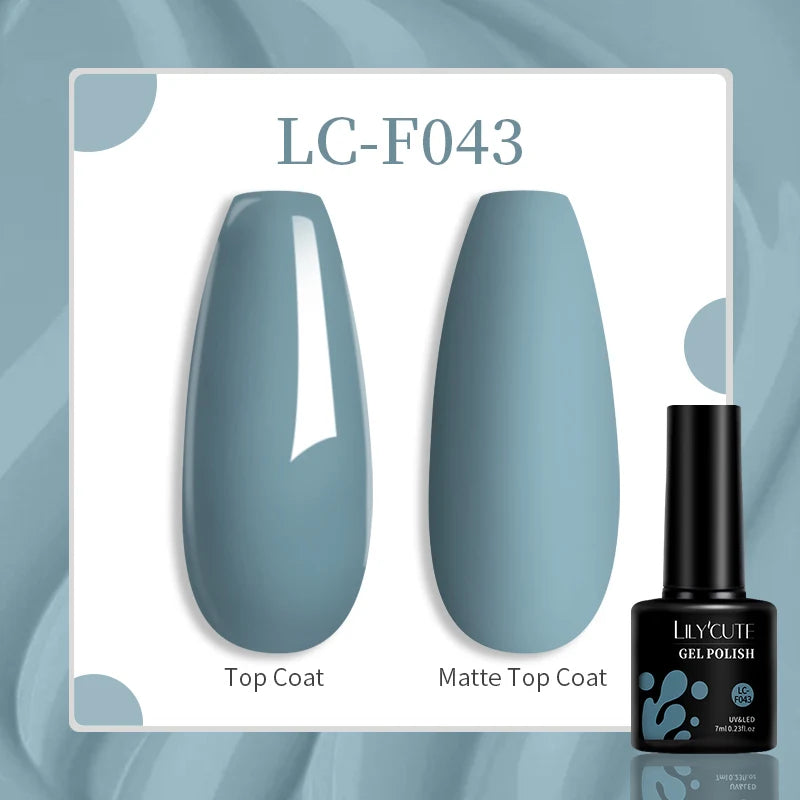 LILYCUTE 129 Colors 7ML Nail Gel Polish Set Soak Off UV LED Semi-Permanent Nail Art Varnishes