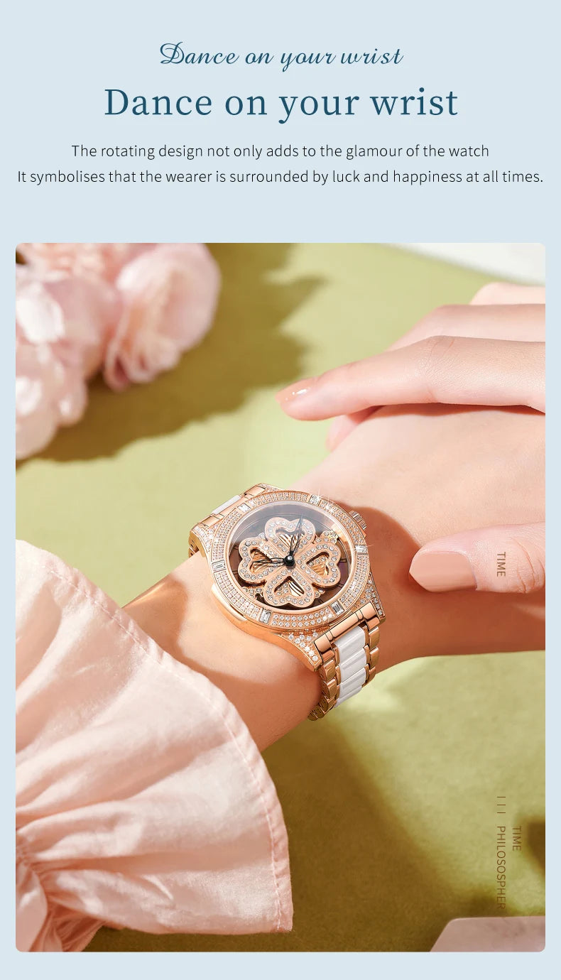 OUPINKE 3279 Women's Luxury Automatic Mechanical Watch