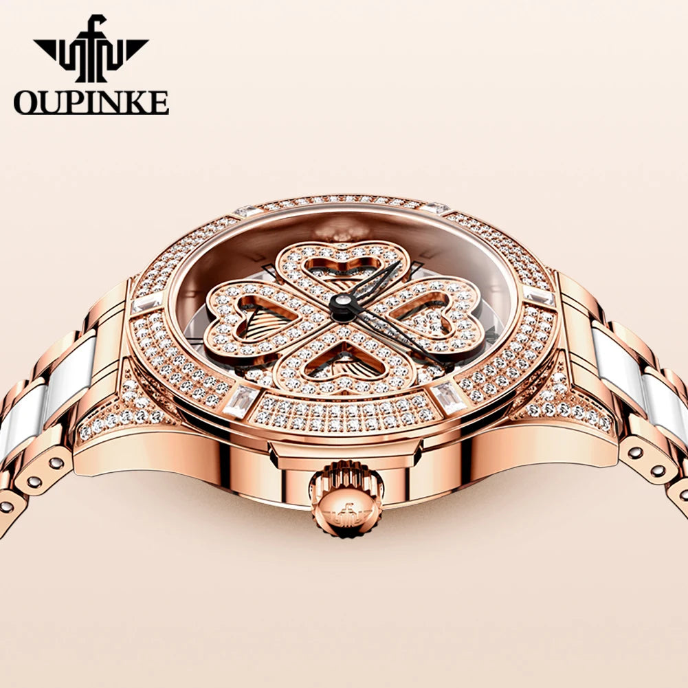 OUPINKE 3279 Women's Luxury Automatic Mechanical Watch