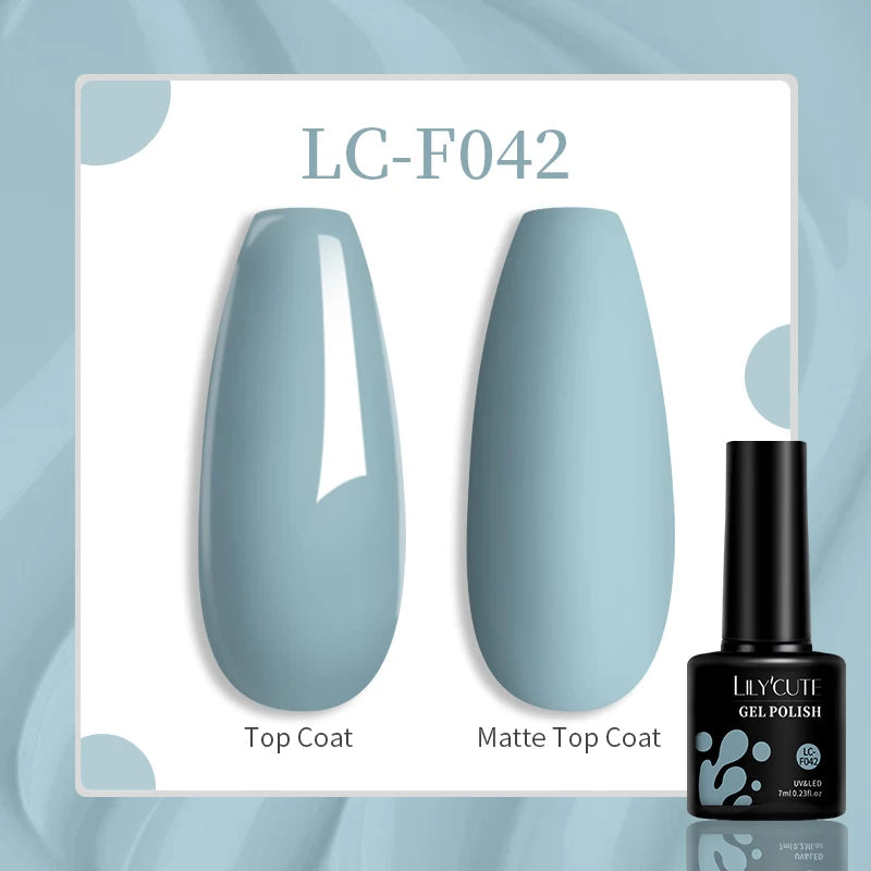 LILYCUTE 129 Colors 7ML Nail Gel Polish Set Soak Off UV LED Semi-Permanent Nail Art Varnishes