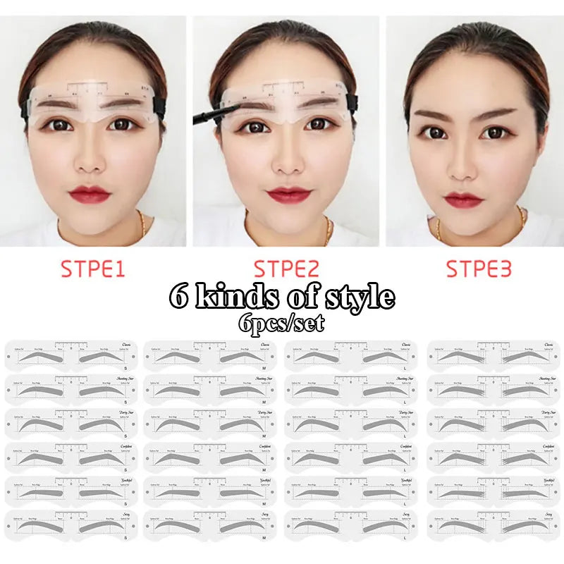 Reusable Eyebrow Stencil Set