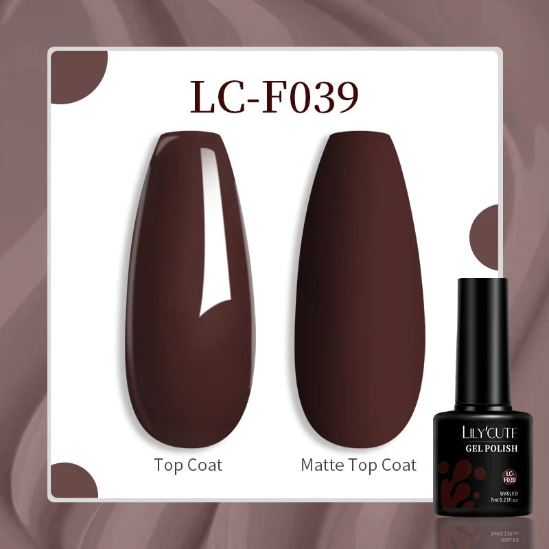 LILYCUTE 129 Colors 7ML Nail Gel Polish Set Soak Off UV LED Semi-Permanent Nail Art Varnishes