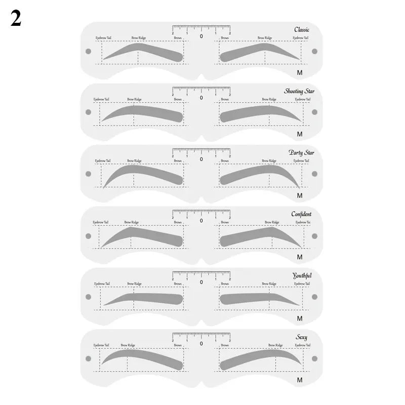 Reusable Eyebrow Stencil Set