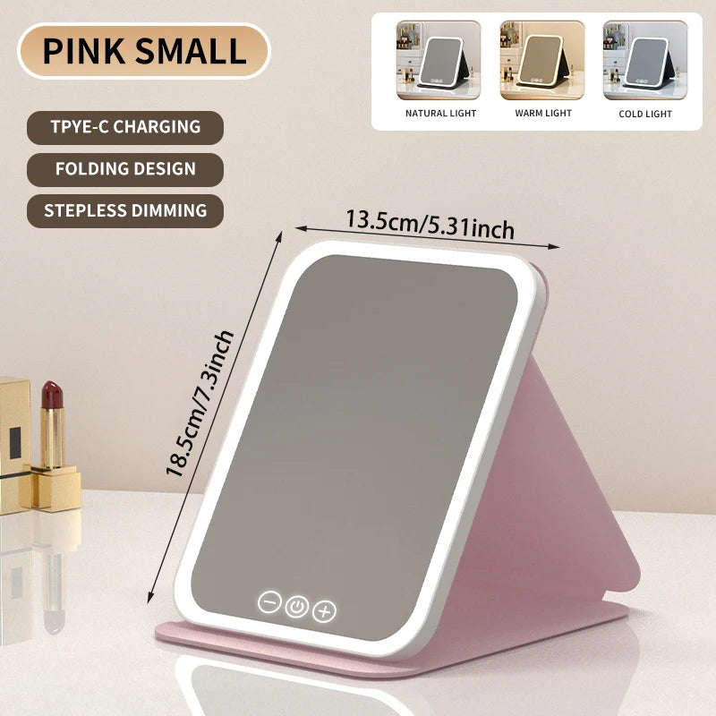 Dimmable LED Touchscreen Makeup Mirror