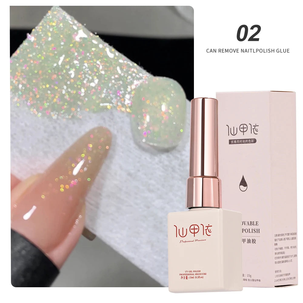 Metallic Gold Mirror Effect Gel Nail Polish - French Art & Glitter UV Gel