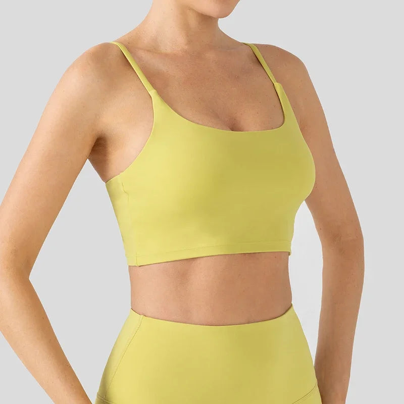 Tight-Fit Sports Bra for Women – Elastic, Removable Chest Cushion, Ideal for Gym & Yoga