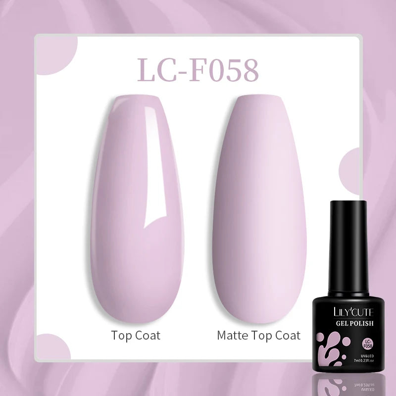 LILYCUTE 129 Colors 7ML Nail Gel Polish Set Soak Off UV LED Semi-Permanent Nail Art Varnishes
